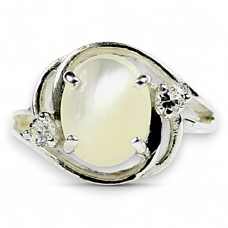 Perlmutt, 925 Sterling Silber Damenring, Sr021 von SylvaRocks2