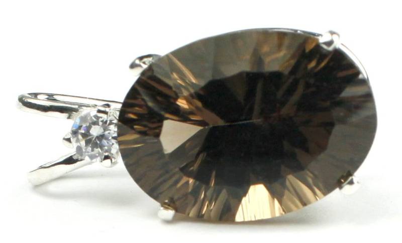 Rauchquarz, 925 Sterling Silber Anhänger, Sp085 von SylvaRocks2
