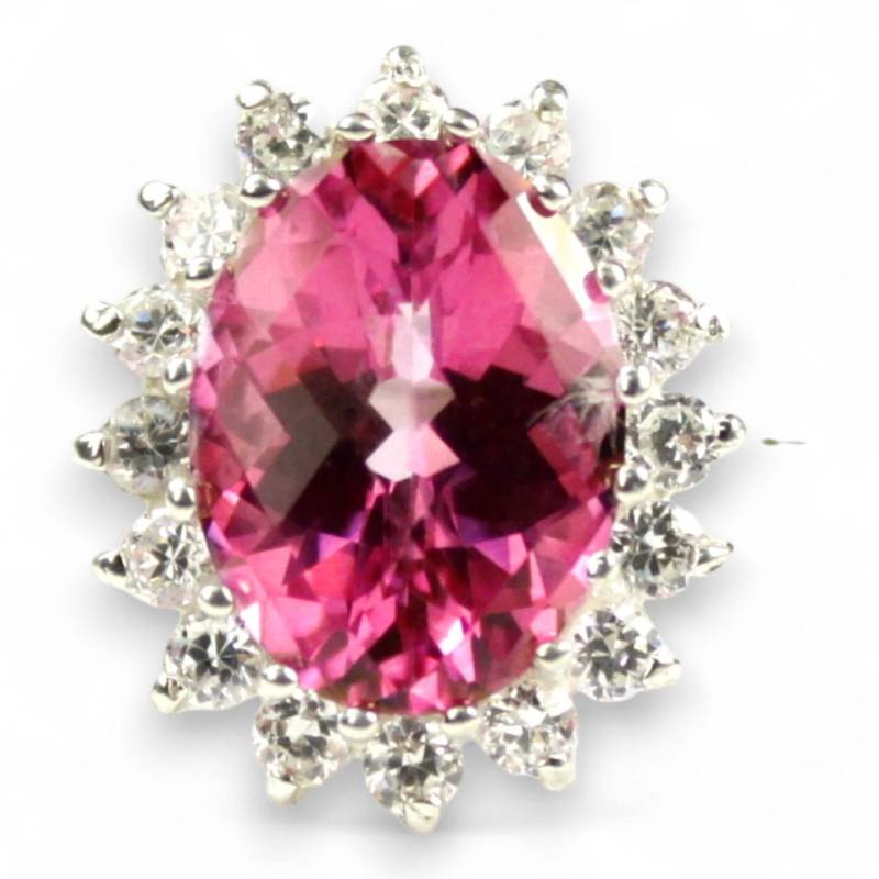 Reiner Rosa Topas, 925 Sterling Silber Königlicher Verlobungsring, Sr310 von SylvaRocks2