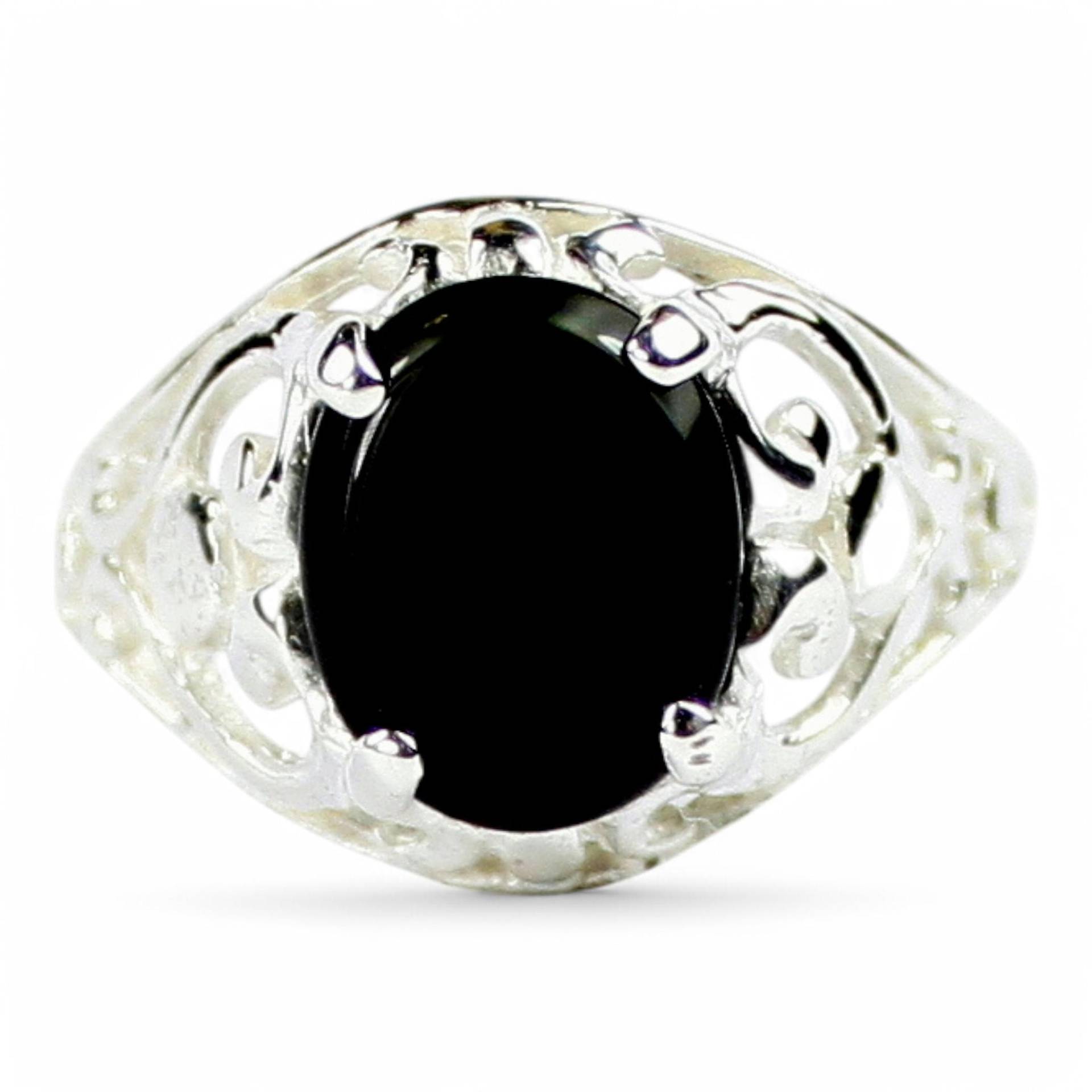 Schwarzer Onyx, 925 Sterling Silber Ring, Sr004 Schwarzer Onyx, 925 Sterling Silber Ring, Sr004 von SylvaRocks2