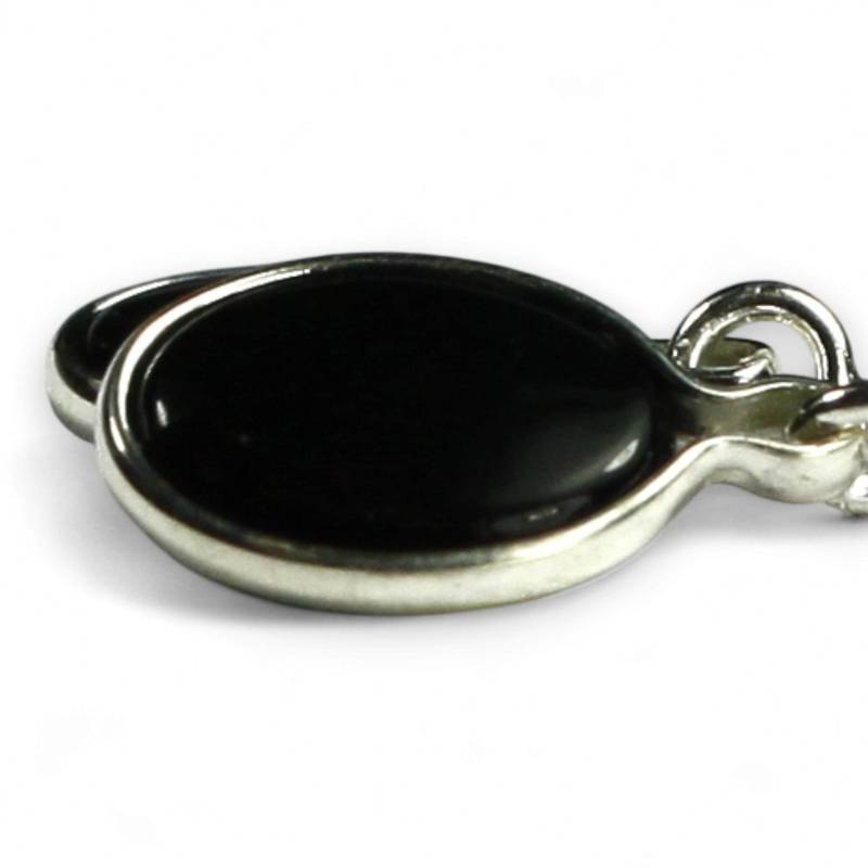 Schwarzer Onyx, 925 Sterling Silber Threader Ohrringe, Se005 von SylvaRocks2