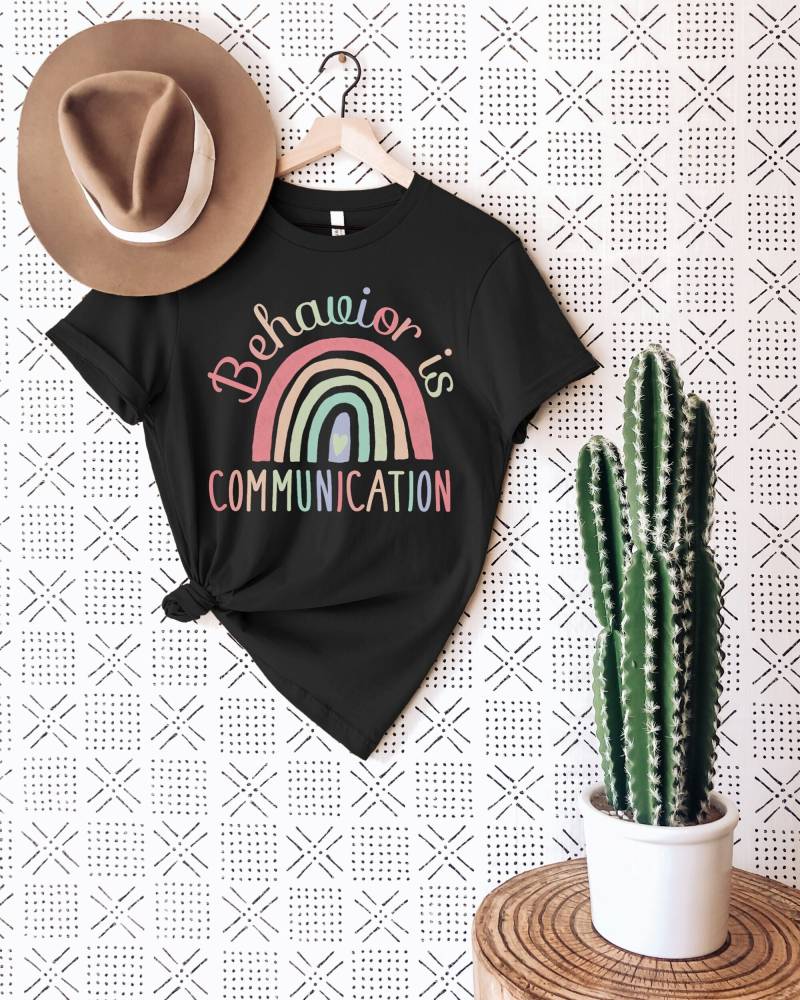 Regenbogen Autismus Bewusstsein Shirt, Behavior Is Communication Analyst T Angewandte Verhaltensanalyse Shirt von SylviaChoong