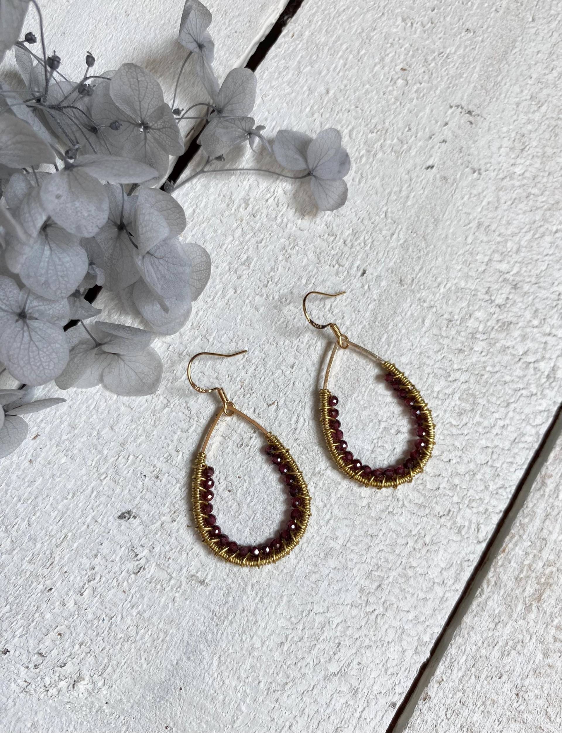 Ohrringe Perlen Raute Perlmutt Beere Ohrringe Perlen Raute Perlmutt Beere von SylvisAccessoires