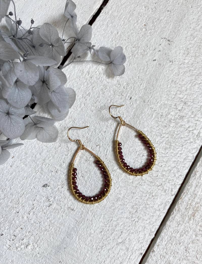 Ohrringe Perlen Raute Perlmutt Beere Ohrringe Perlen Raute Perlmutt Beere von SylvisAccessoires