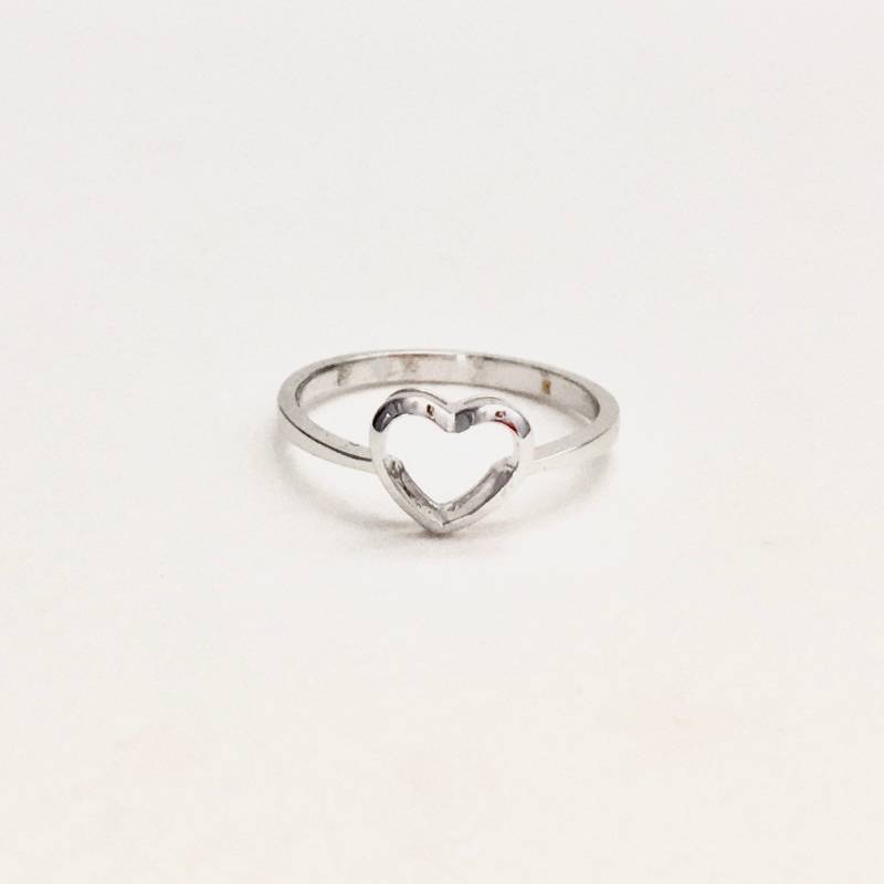 Vintage 18Kt Weißgold Offenes Herzring Vintage 18Kt Weißgold Offenes Herzring von SymbolandMagic