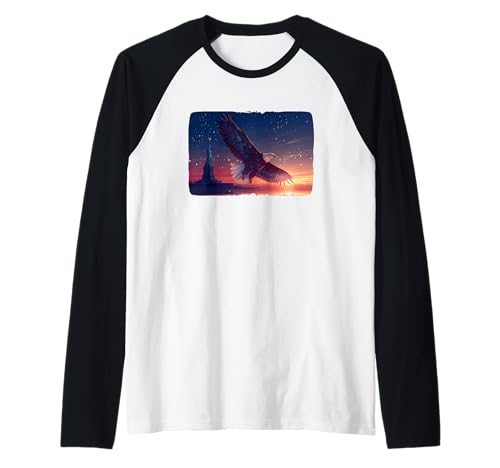 Schöne Freiheitsstatue mit Adler für Erwachsene und Kinder Raglan Schöne Freiheitsstatue mit Adler für Erwachsene und Kinder Raglan von Symbolic Eagle Outfit