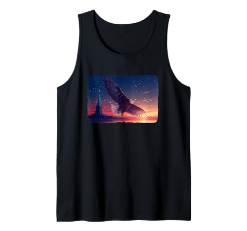 Schöne Freiheitsstatue mit Adler für Erwachsene und Kinder Tank Top Schöne Freiheitsstatue mit Adler für Erwachsene und Kinder Tank Top von Symbolic Eagle Outfit