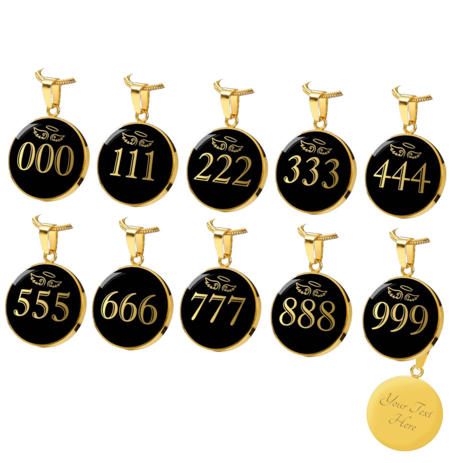 Engel Anzahl Halsketten Anhänger 111 222 333 444 555 666 777 888 999 000 Schmuck Geschenk von SymbolicPresent