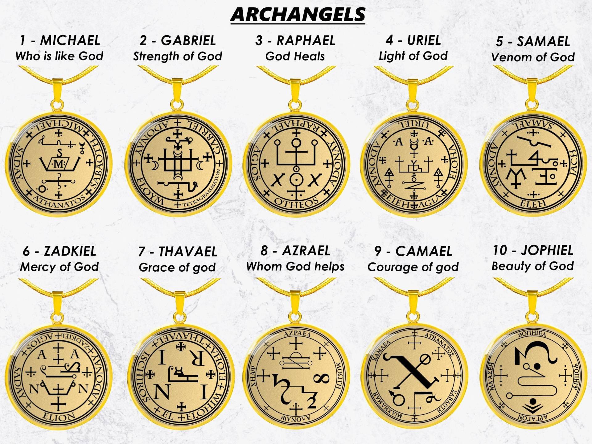 Erzengel Siegel Amulett Sigil Talisman Halskette Anhänger Schmuck Münze Medellin von SymbolicPresent