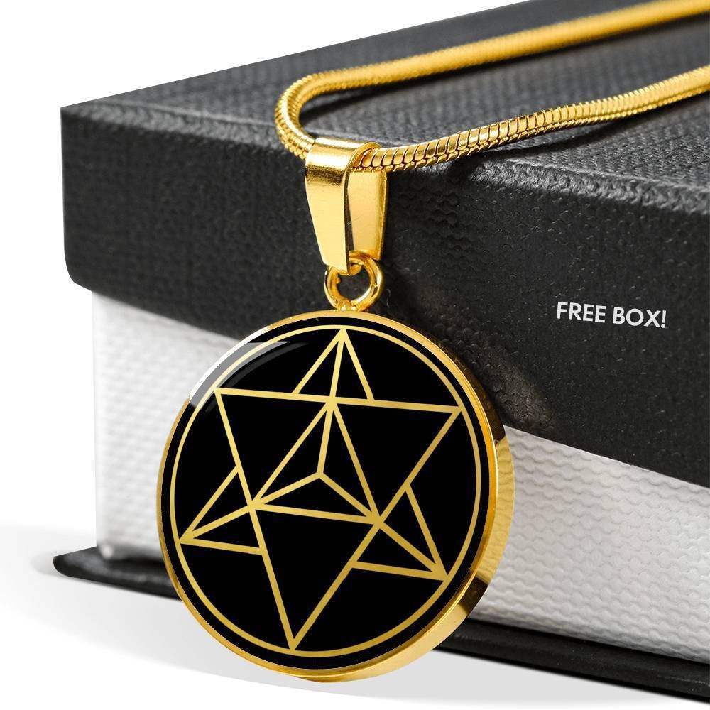 Merkabah Merkaba Halskette Anhänger Amulett Talisman Stern Tetraeder Schmuck von SymbolicPresent
