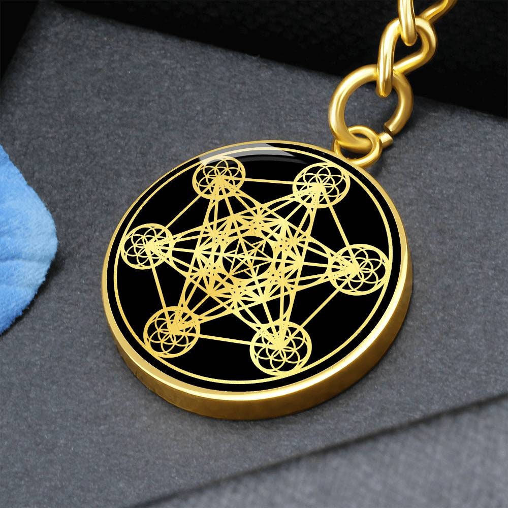 Metatron Cube Keychain Männer Anhänger Geschenk Gravierte Schlüsselring von SymbolicPresent