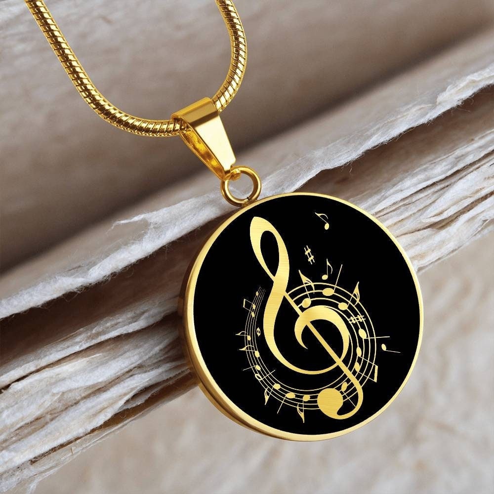 Musik Note Halskette Schmuck Anhänger Charm Geschenk Für Sänger von SymbolicPresent