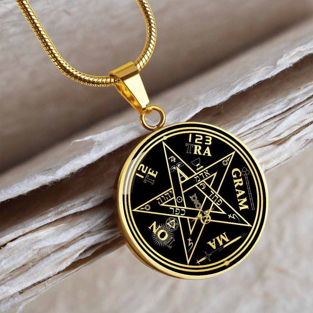 Tetragrammaton Anhänger Halskette Amulett Talisman Schmuck Dichtung von SymbolicPresent