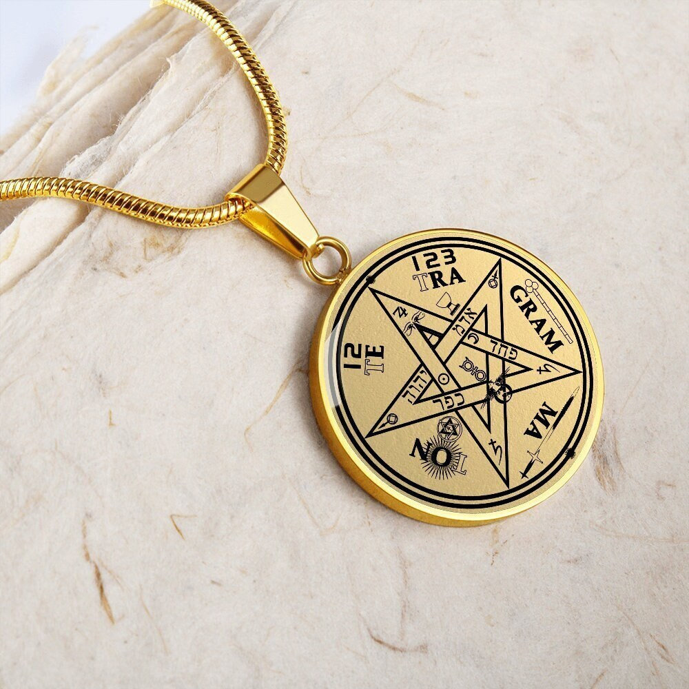 Tetragrammaton Halskette Anhänger Gold Silber Schmuck von SymbolicPresent