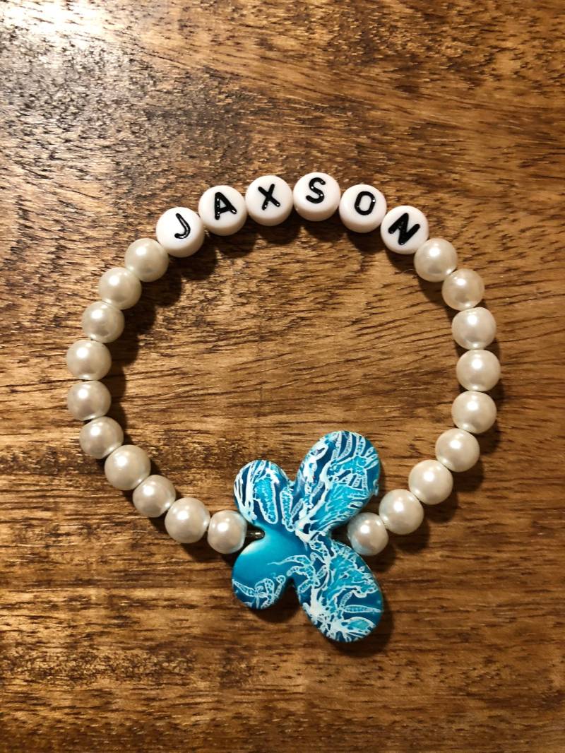 Blauer Swirl Schmetterling von Symbolism4Christians