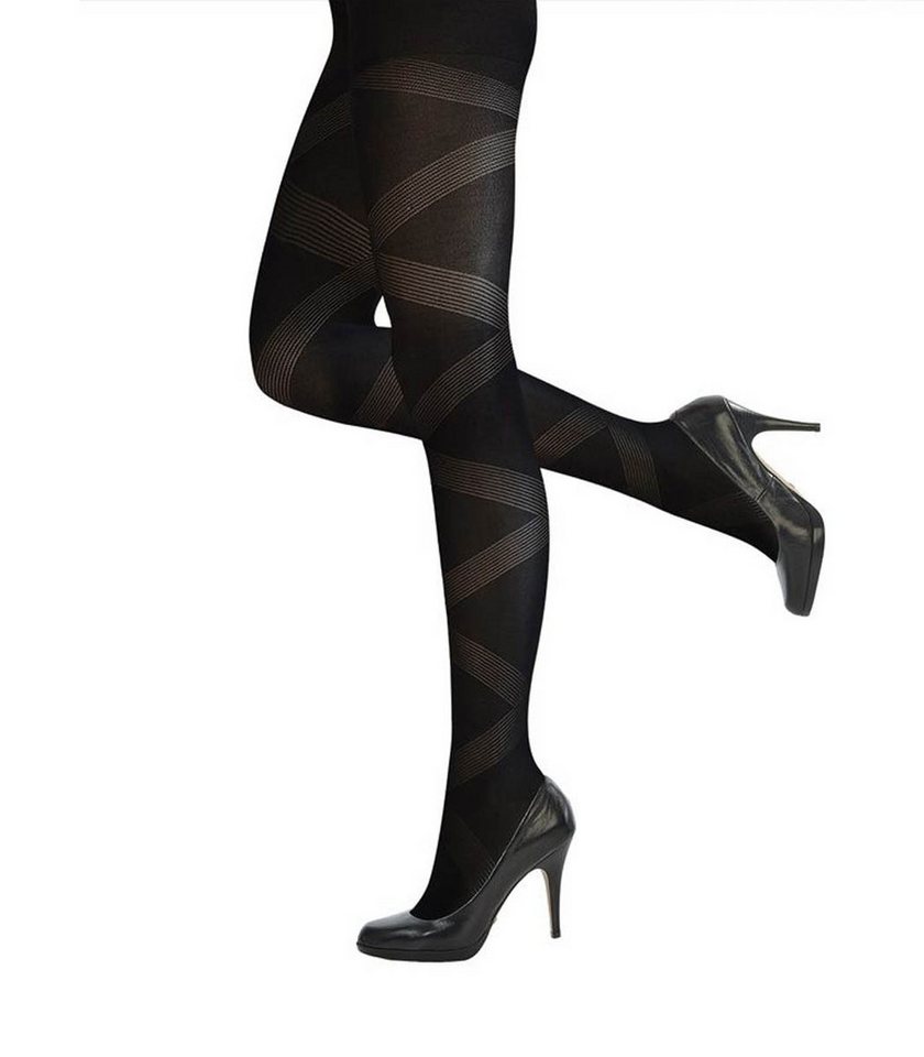 Sympatico Feinstrumpfhose mit Streifen ARIELLA 60 DEN (1 St. 1er-Pack) Semi-blickdicht & matt von Sympatico