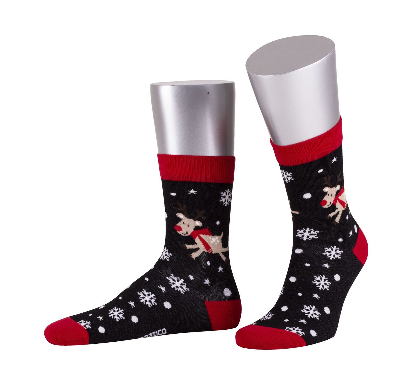 Sympatico Socken S218463 Unisex Christmas special Weihnachtssocken RENTIER SNOWFLAKE von Sympatico