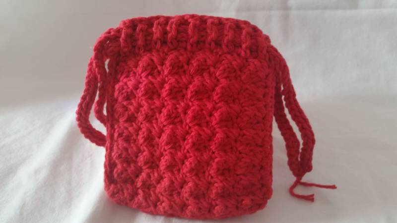 Roter Seifensack/Waschlappen Strickwaschtuch Baumwolle Roter Seifensack/Waschlappen Strickwaschtuch Baumwolle von SymphlCreations
