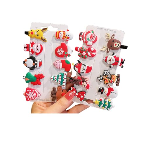Haarspangen Weihnachten, 40 Stück Haarschmuck Kinder Weihnachten Glitzer, Weihnachtsbaum Santa Rentier Haarclips für Kinder Mädchen Damen Weihnachts Party Weihnachtsschmuck Haarnadeln Haarreif von Symphonyw