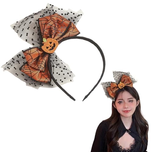 Halloween Haarreif, Schleifen Halloween Kopfschmuck, Damen Haarband Haarschmuck für Karneval Maskerade Fasching Mottopartys (D) von Symphonyw