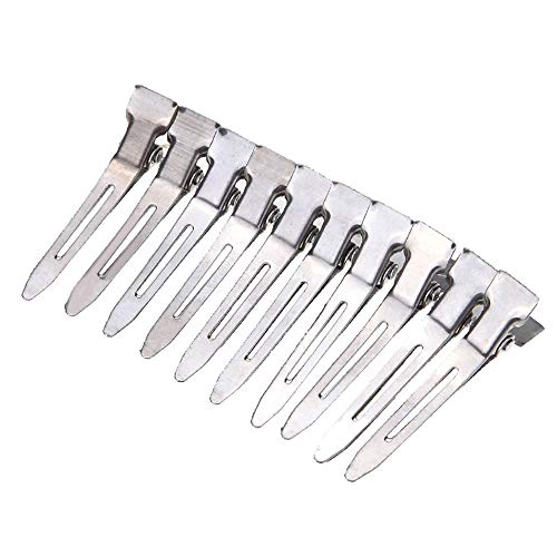 Metall-Haarspangen, 50 Stück, einzelne Zinken, Locken-Clip, Metall-Krokodilklemmen, Entenschnabel-Haarnadeln, Haar-Accessoire für Frauen und Mädchen von Symphonyw