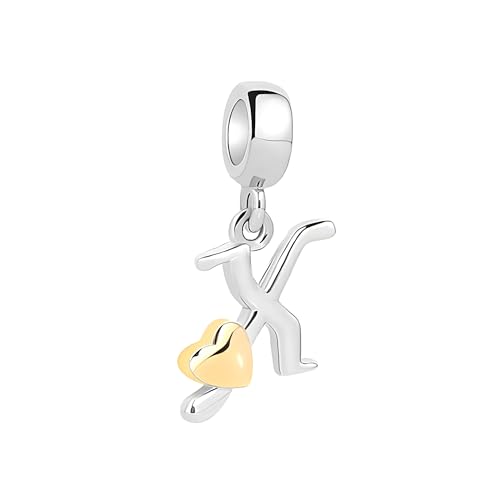 Symretie Damen 925 Sterling Silber Charm Anhänger Buchstaben X Beads Charms Kompatibel mit Europäischen Armbänder und Halskette Symretie Damen 925 Sterling Silber Charm Anhänger Buchstaben X Beads Charms Kompatibel mit Europäischen Armbänder und Halskette von Symretie