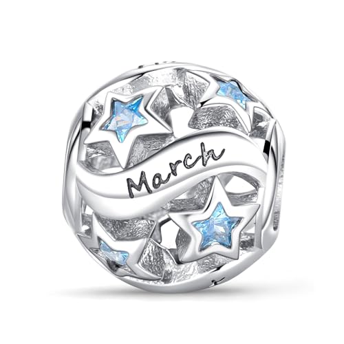 Symretie Damen Charm Anhänger Geburtsstein für Armband 925 Sterling Silber 12 Geburtsstein Charms Beads passend für Pandora Armband, Kompatibel mit Europäischen Armband und Halskette für Frauen Mädche Symretie Damen Charm Anhänger Geburtsstein für Armband 925 Sterling Silber 12 Geburtsstein Charms Beads passend für Pandora Armband, Kompatibel mit Europäischen Armband und Halskette für Frauen Mädche von Symretie