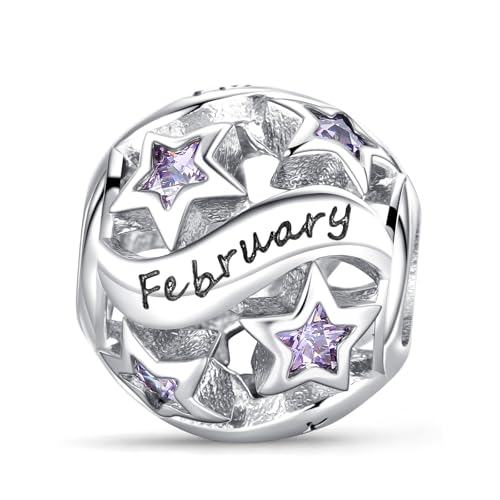 Symretie Damen Charm Anhänger Geburtsstein für Armband 925 Sterling Silber 12 Geburtsstein Charms Beads passend für Pandora Armband, Kompatibel mit Europäischen Armband und Halskette für Frauen Mädche Symretie Damen Charm Anhänger Geburtsstein für Armband 925 Sterling Silber 12 Geburtsstein Charms Beads passend für Pandora Armband, Kompatibel mit Europäischen Armband und Halskette für Frauen Mädche von Symretie