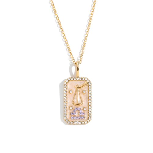 Symretie Gold Sternzeichen Waage Kette,Sternzeichen Anhänger Halskette,Edelstahl Kette mit Sternzeichen,Waage ketten für Damen Mädchen Symretie Gold Sternzeichen Waage Kette,Sternzeichen Anhänger Halskette,Edelstahl Kette mit Sternzeichen,Waage ketten für Damen Mädchen von Symretie