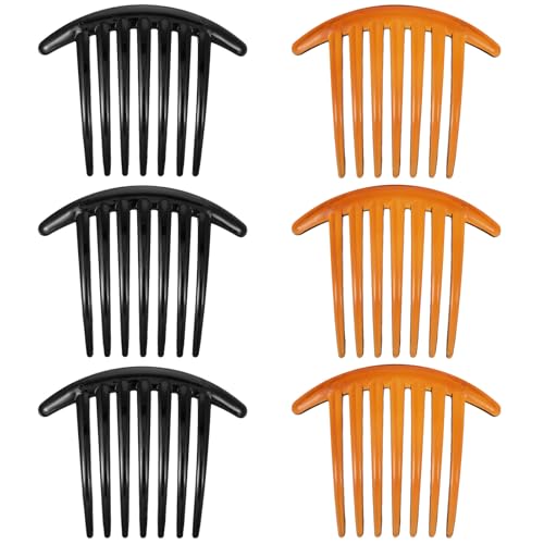 6 Stück Haarkamm zum Stecken Französisch Haarspange Kämme Seitenkämme Steckkamm Acryl Seitenkamm Einsteckkamm Frauen Damen Seitenkämme Kopfschmuck Haarschmuck von SynHHergyx