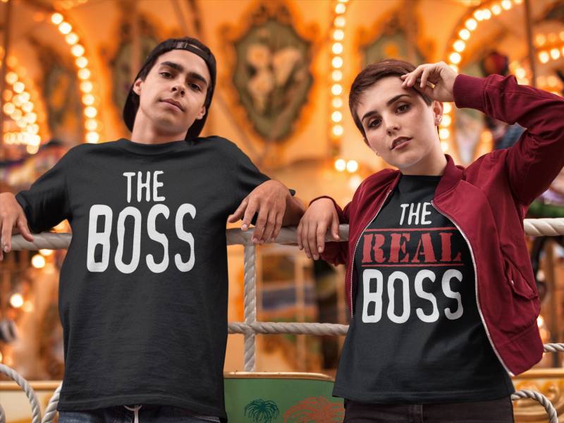 Der Boss - Echte | Passende Paar T-Shirts von SynerTee