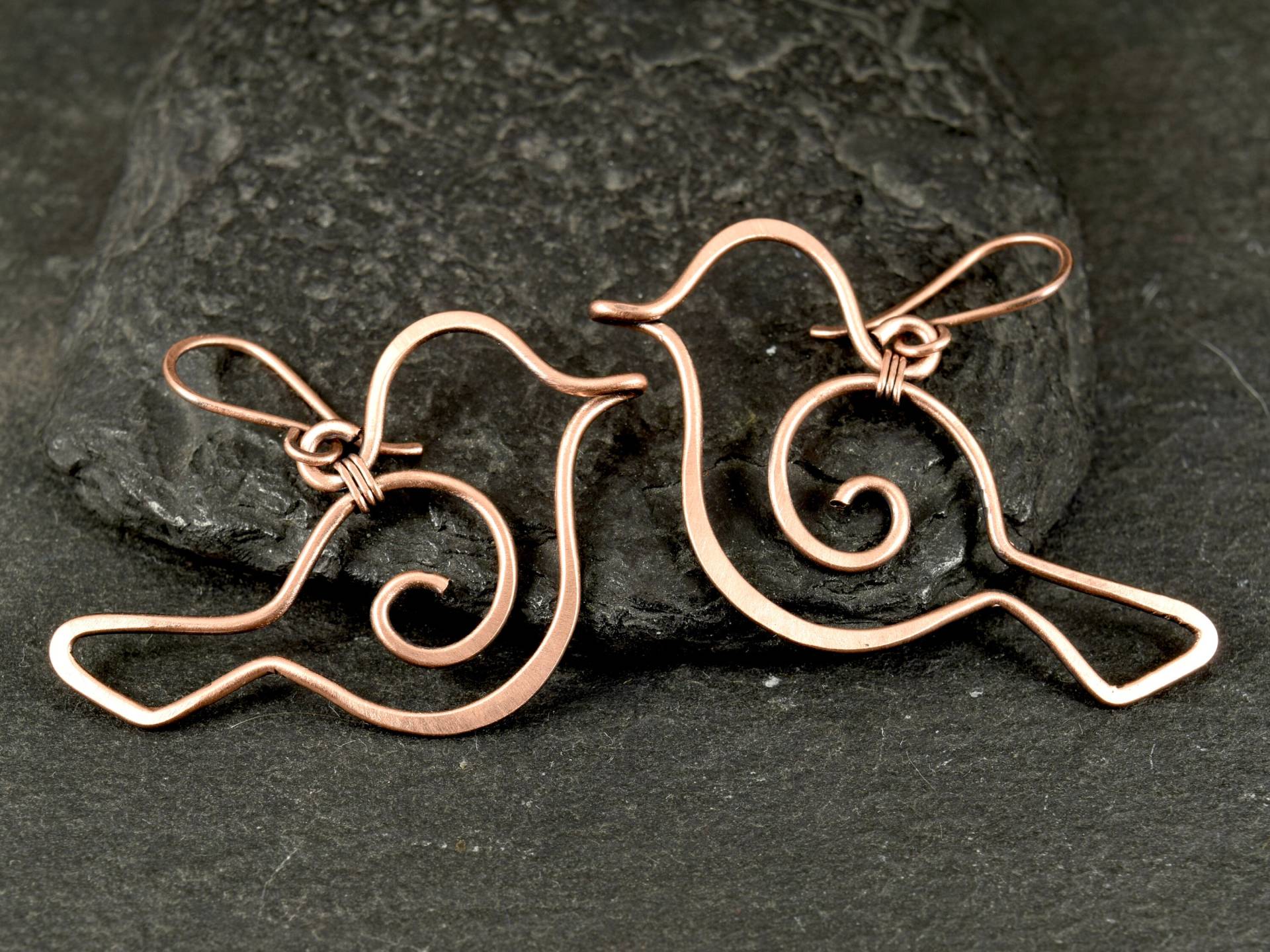 Vogel Ohrringe | Kupferdraht Schmuck Vogel Ohrringe | Kupferdraht Schmuck von SynergicDesigns