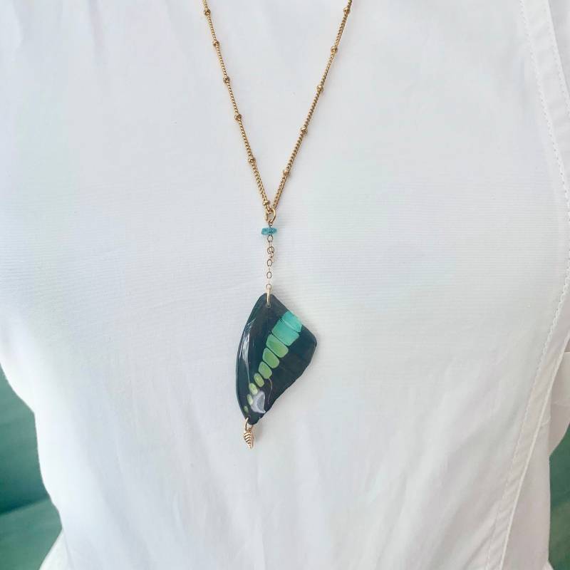 Schmetterling Flügel Halskette 24K Vergoldet Satellitenkette Schmetterling Flügel Halskette 24K Vergoldet Satellitenkette von SynesthesiaByAva