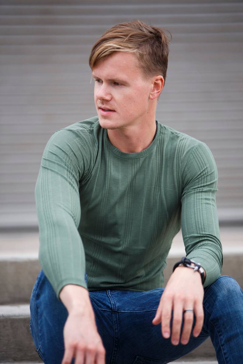 Herren Pullover Hellgrün D09 von SynoMenStyle