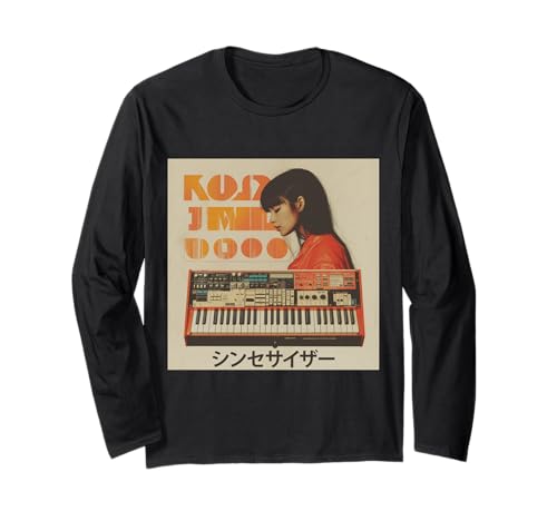 Vintage Synthesizer Analog Synth Japanese Women DJ Producer Langarmshirt Vintage Synthesizer Analog Synth Japanese Women DJ Producer Langarmshirt von Synthesizer Analog Synth Techno Drum Machine