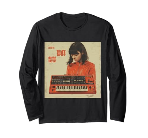 Vintage Synthesizer Analog Synth Japanese Women DJ Producer Langarmshirt Vintage Synthesizer Analog Synth Japanese Women DJ Producer Langarmshirt von Synthesizer Analog Synth Techno Drum Machine