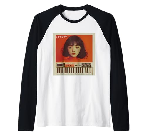 Vintage Synthesizer Analog Synth Japanese Women DJ Producer Raglan Vintage Synthesizer Analog Synth Japanese Women DJ Producer Raglan von Synthesizer Analog Synth Techno Drum Machine