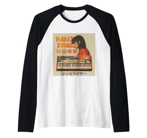 Vintage Synthesizer Analog Synth Japanese Women DJ Producer Raglan Vintage Synthesizer Analog Synth Japanese Women DJ Producer Raglan von Synthesizer Analog Synth Techno Drum Machine
