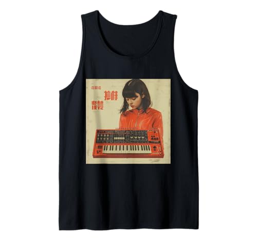 Vintage Synthesizer Analog Synth Japanese Women DJ Producer Tank Top Vintage Synthesizer Analog Synth Japanese Women DJ Producer Tank Top von Synthesizer Analog Synth Techno Drum Machine