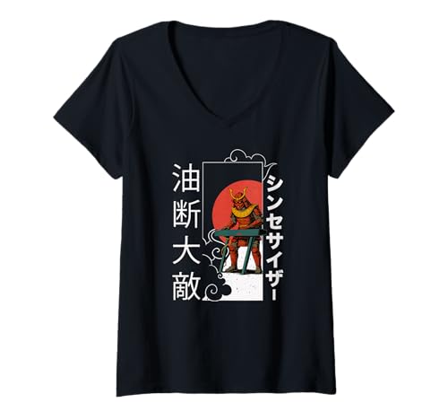 Damen Synthpop New-Wave-Musik Dark-Wave Synth-Japanese Synthesizer T-Shirt mit V-Ausschnitt Damen Synthpop New-Wave-Musik Dark-Wave Synth-Japanese Synthesizer T-Shirt mit V-Ausschnitt von Synthesizer-Keyboard Zubehör Geschenke Shirts