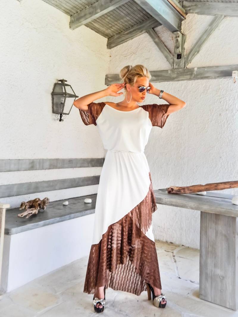 Neues Maxi Volantkleid/Plus Size Kleid Mit Volants Kaftan Sommerkleid #35264 von SynthiaCouture