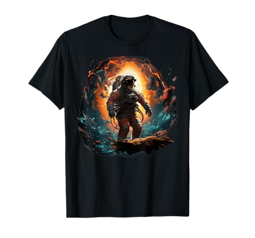 Hyperspace Astronaut T-Shirt für Herren und Damen T-Shirt von Synthwaive