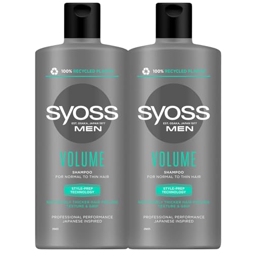 2 x Syoss Men Volume Shampoo Normales & Dünnes Haar je 440ml Haarpflege for men von Syoss