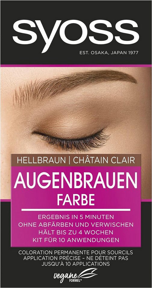 Syoss Augenbrauen-Farbe Hellbraun, für einen natürlichen Look, langanhaltend von Syoss