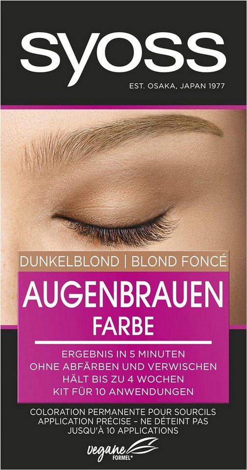 Syoss Augenbrauenfarbe Dunkelblond 17 ml, für einen natürlichen Look, langanhaltend von Syoss