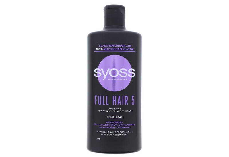 Syoss Haarshampoo SYOSS Full Hair 5 Shampoo 440 ml 5-Fach-Effekt Fülle & Volumen für Dün von Syoss