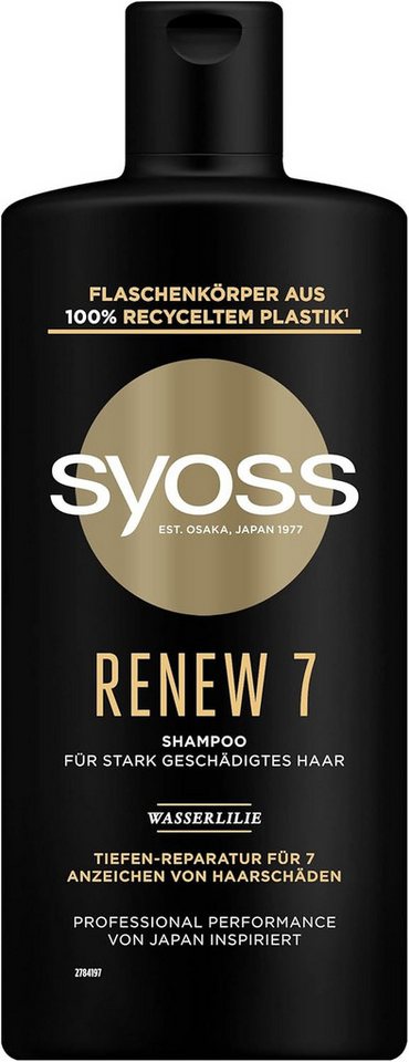 Syoss Haarshampoo Syoss Shampoo Renew 7 Shampoo Für Stark Geschädigtes Haar 440 ml Tiefe von Syoss