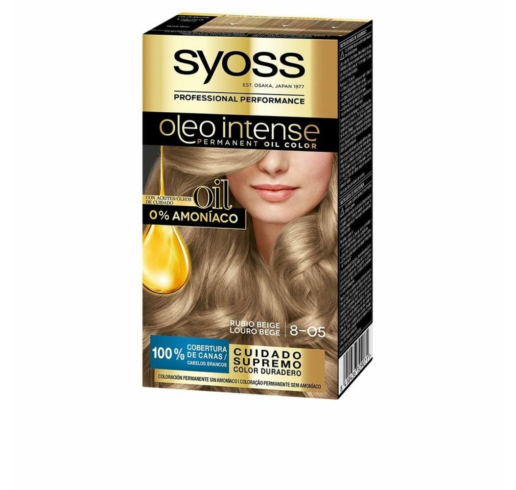 Syoss Mascara Oleo Intense Permanent Hair Color 8-05 Beige Blonde von Syoss