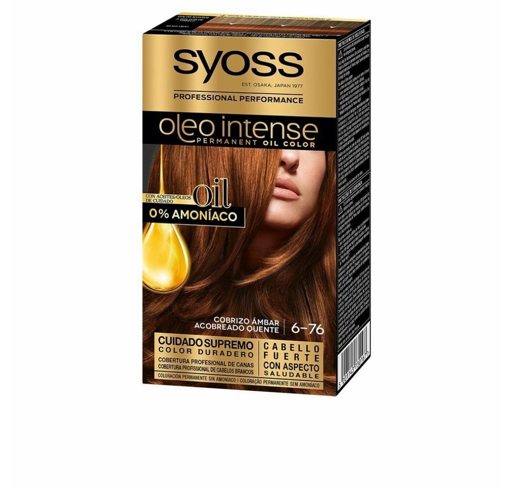 Syoss Mascara Olio Intense Tinte Sin Amoniaco 6,76-Cobrizo Ambar 5 Piezas von Syoss