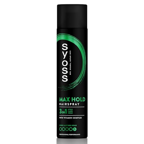 Syoss Max Fixacion Haarspray für Damen, hohe Widerstandsfähigkeit, 300 ml von Syoss